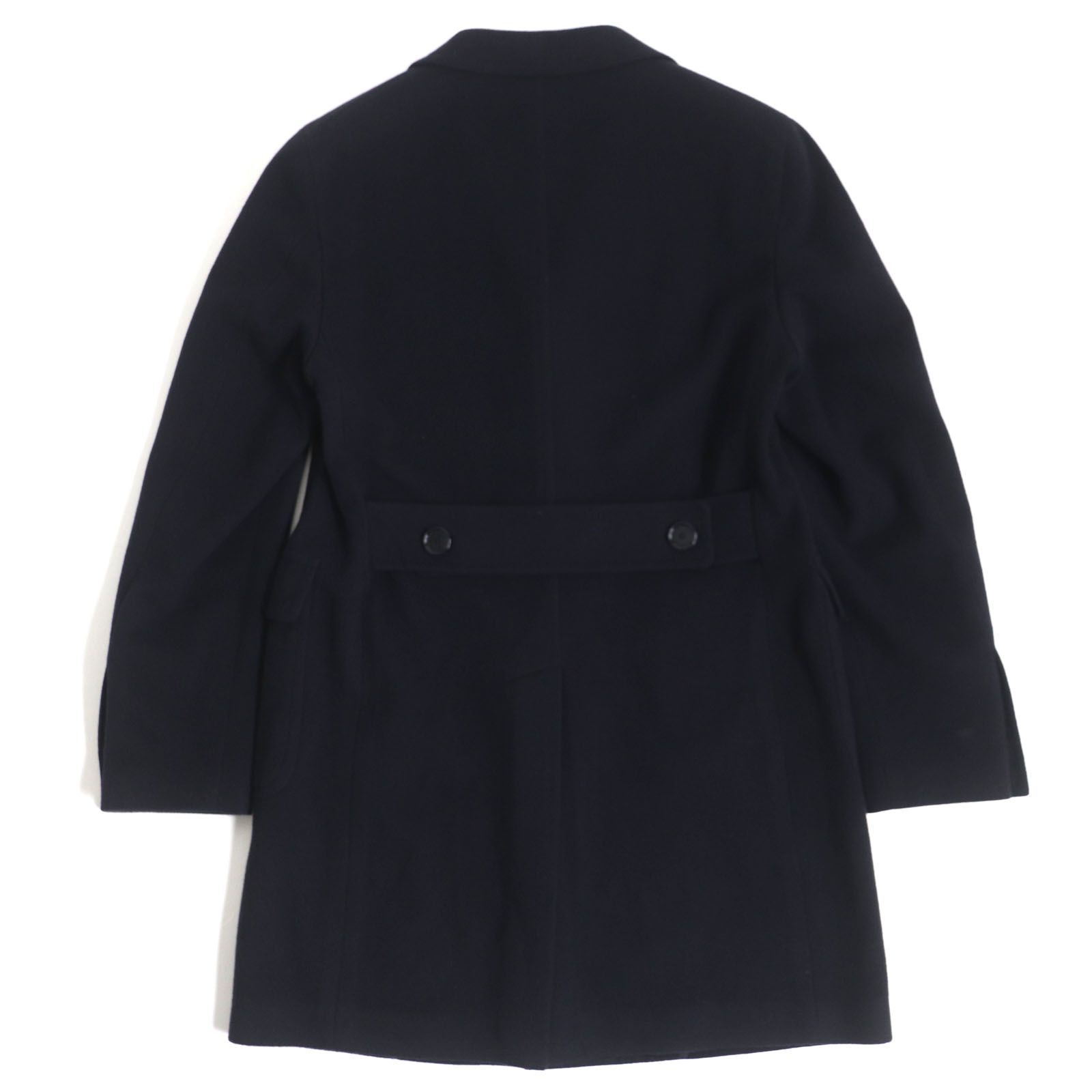 美品TAGLIATORE ウール カシミヤ ネイビー チェスターコート 46 【公式