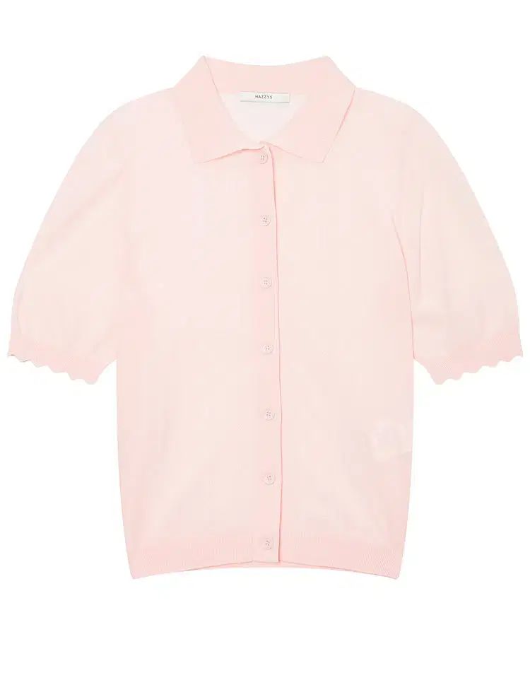 HAZZYS へジス レディース 半袖 カーディガン ピンク 85 90 95
