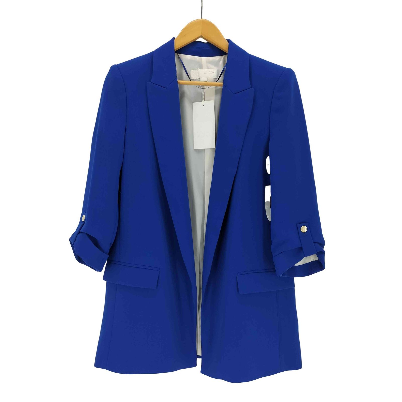 ZARA ロールアップ スリーブ ブレザー M大人気 今季完売品! ザラ ZARA ロールアップスリーブブレザー レディース import:M