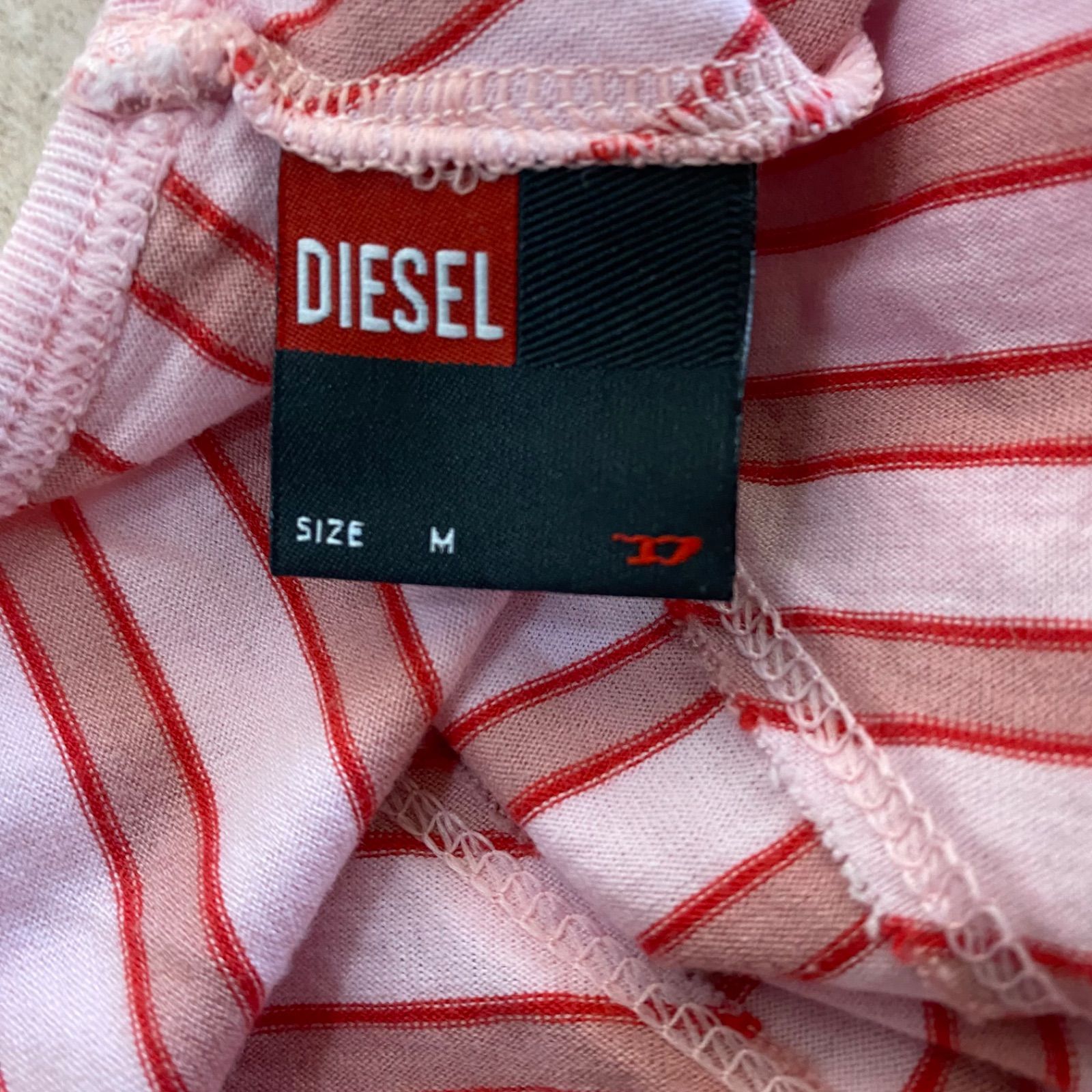 DIESEL 女児服 ポップギャル y2k スポーツミックス ストライプ タンクトップ キャミソール