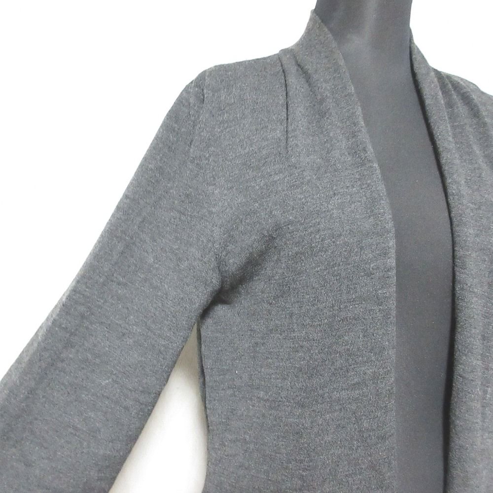 美品★FOXEY/フォクシーカーディガン　グレースウール　シルバーボタン40 美品☆FOXEY/フォクシーカーディガン グレースウール シルバー