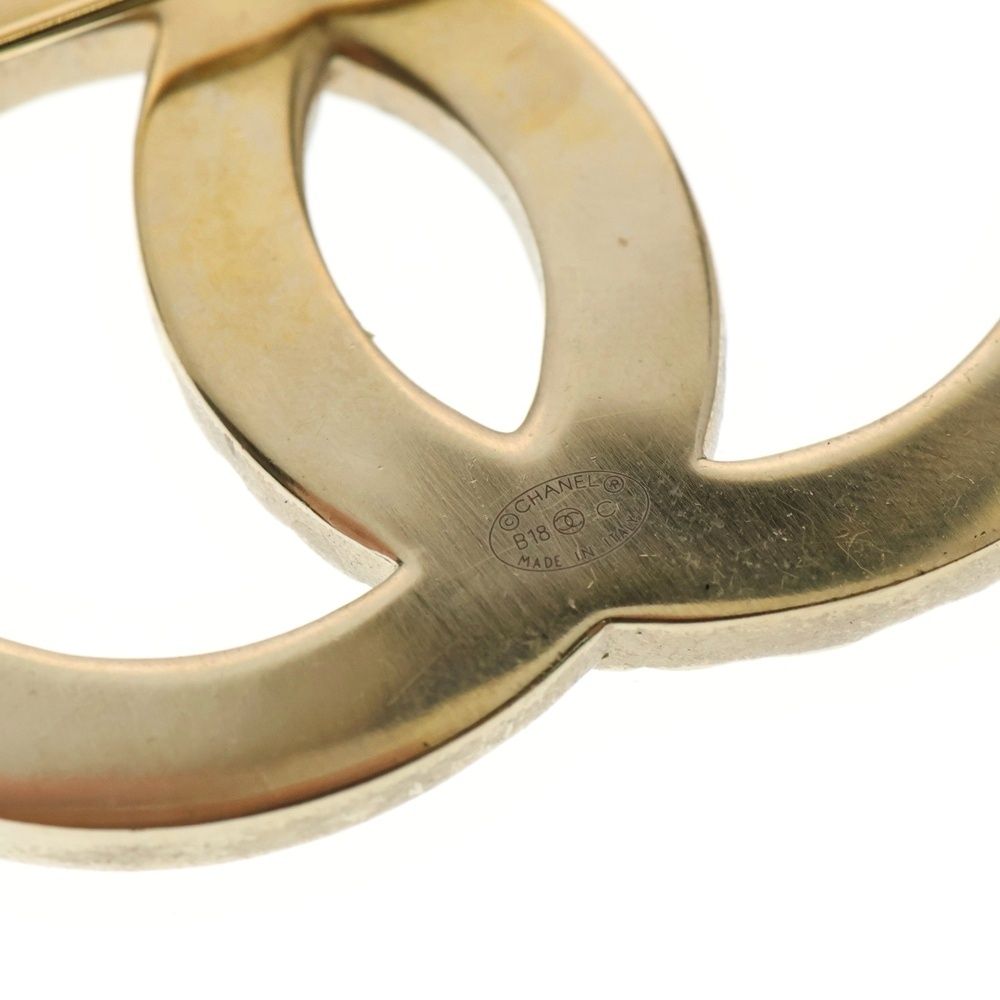  CHANEL シャネル ココマーク ラインストーン ブローチ バッジ ゴールド GP B 18 C その他 その他