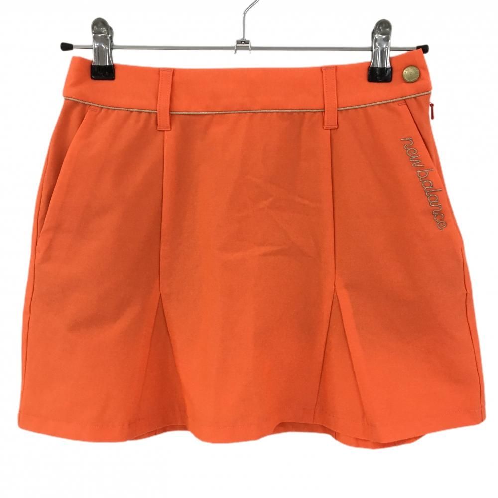 超 ニューバランスゴルフ スカート オレンジ ゴールドライン ロゴ レディース 0 S ゴルフウェア 2025年モデル New Balance