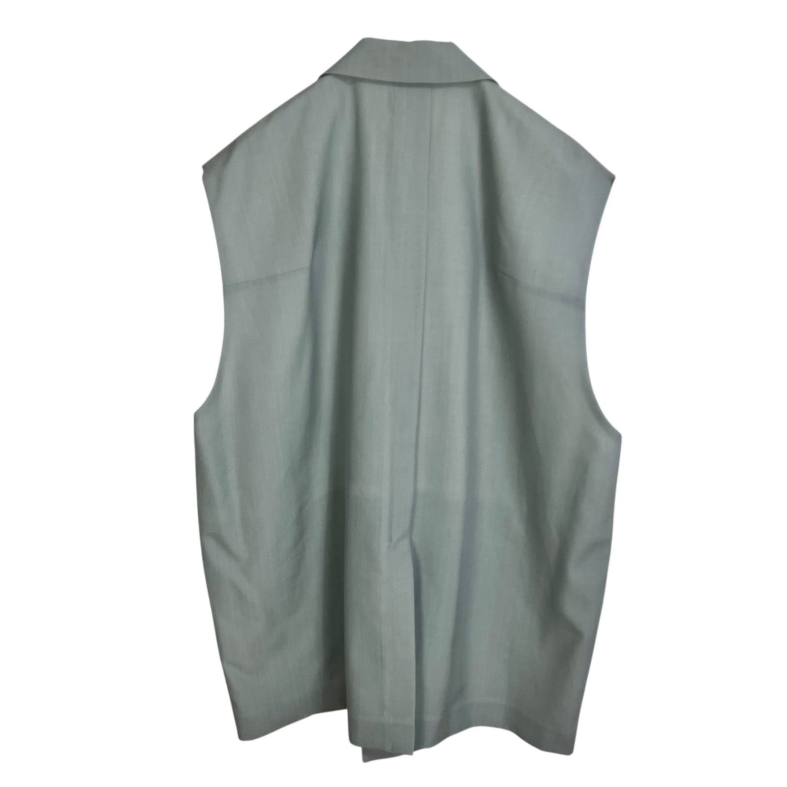 UJOH 6BW OVER SIZE VEST 2 ライトグリーン ウジョー ウール オーバーサイズベスト ジレ U751-V02-100