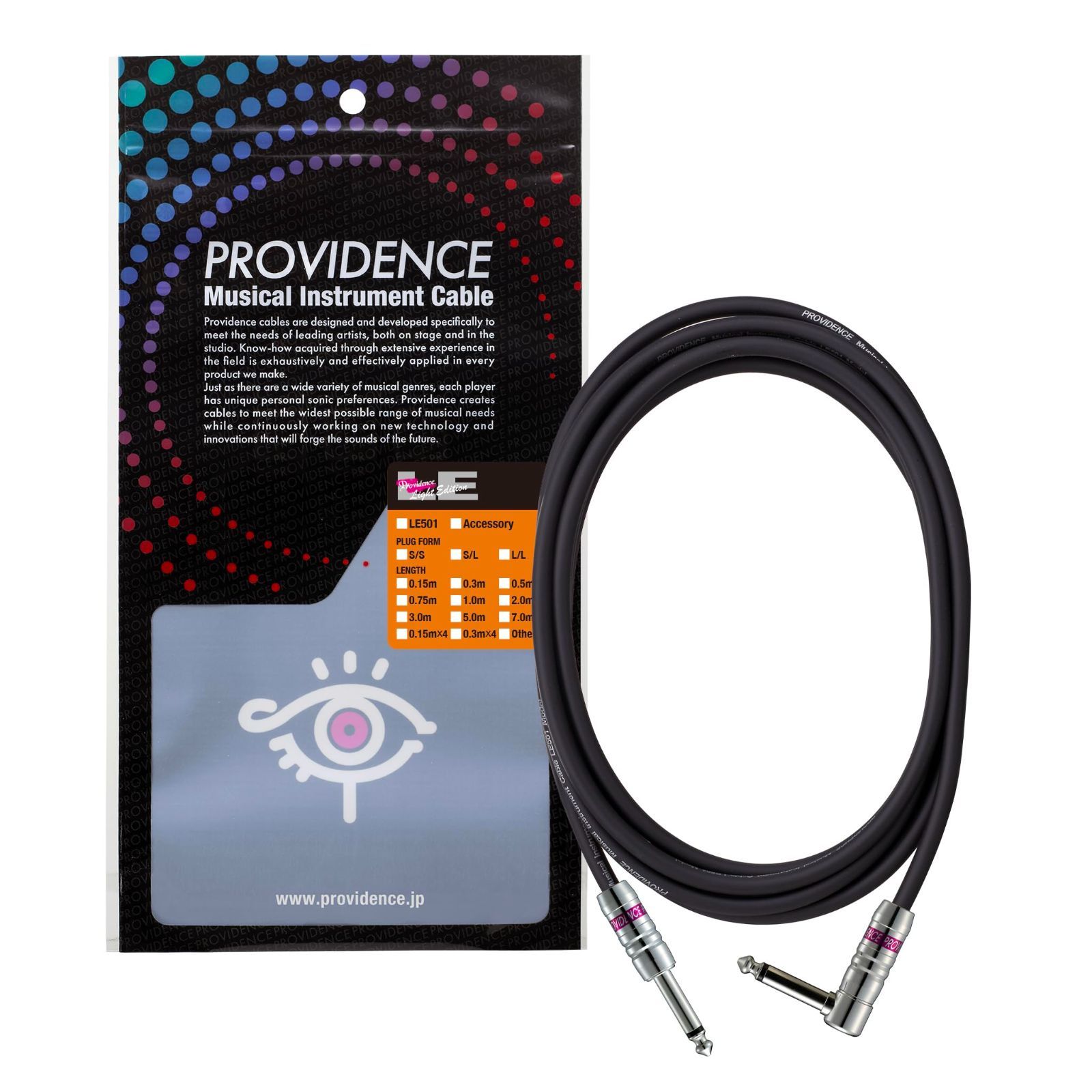 【人気商品】プロビデンス シールドケーブル LE501 Providence 5m S/Lプラグ（ストレート/L型）ブラック