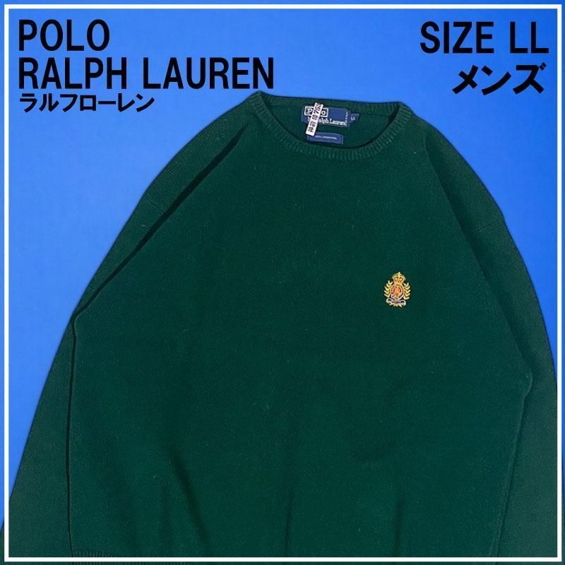 POLO ポロ ラルフローレン 長袖 ニット セーター LL グリーン メンズ POLO ポロ ラルフローレン 長袖 ニット セーター LL グリーン