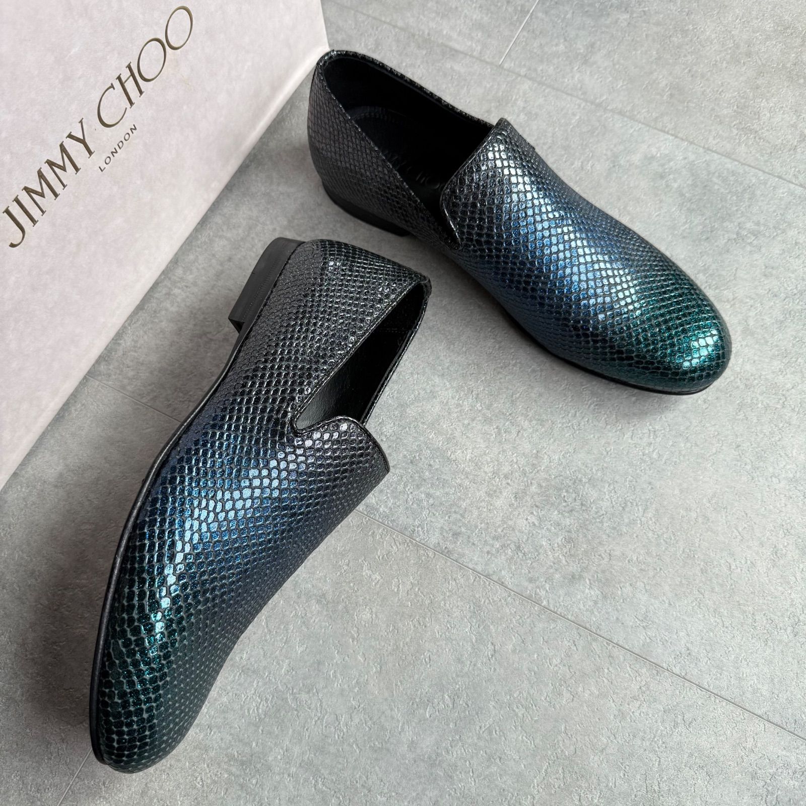 未使用品 JIMMY CHOO ジミーチュウ パイソン過去 レザー