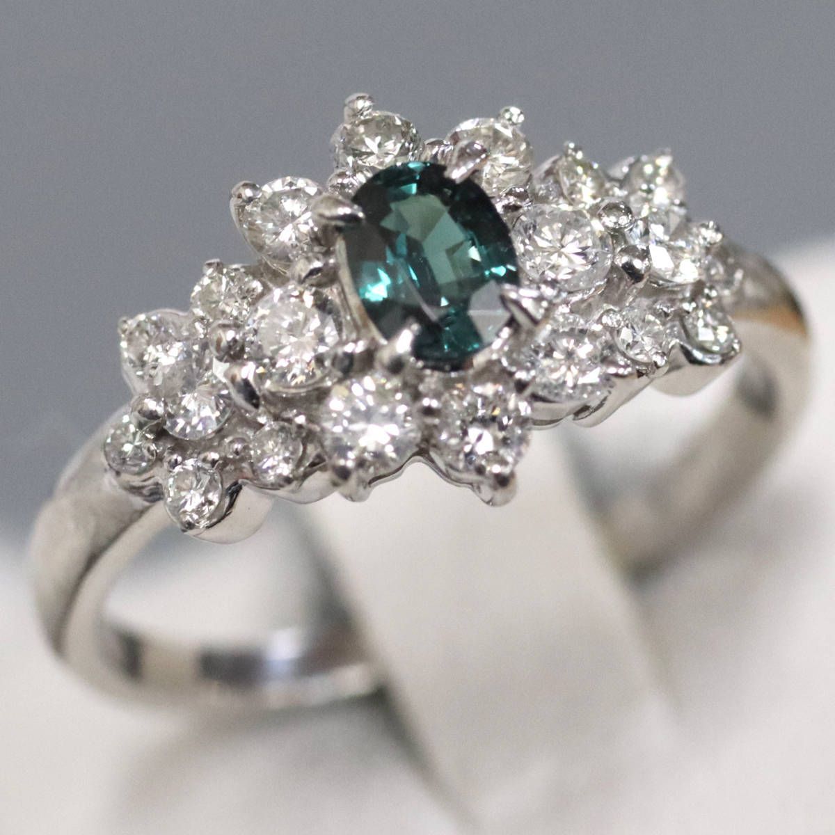 Pt900 アレキサンドライト×ダイヤモンドリング　15号 楽天市場】アレキサンドライト 1.627ct ダイヤモンド 2.32ct