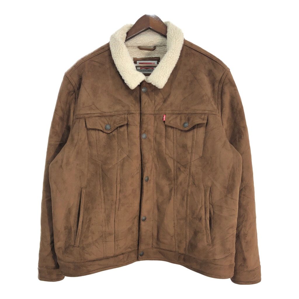 Levi's リーバイス フェイクレザー ムートンジャケット ブラウン