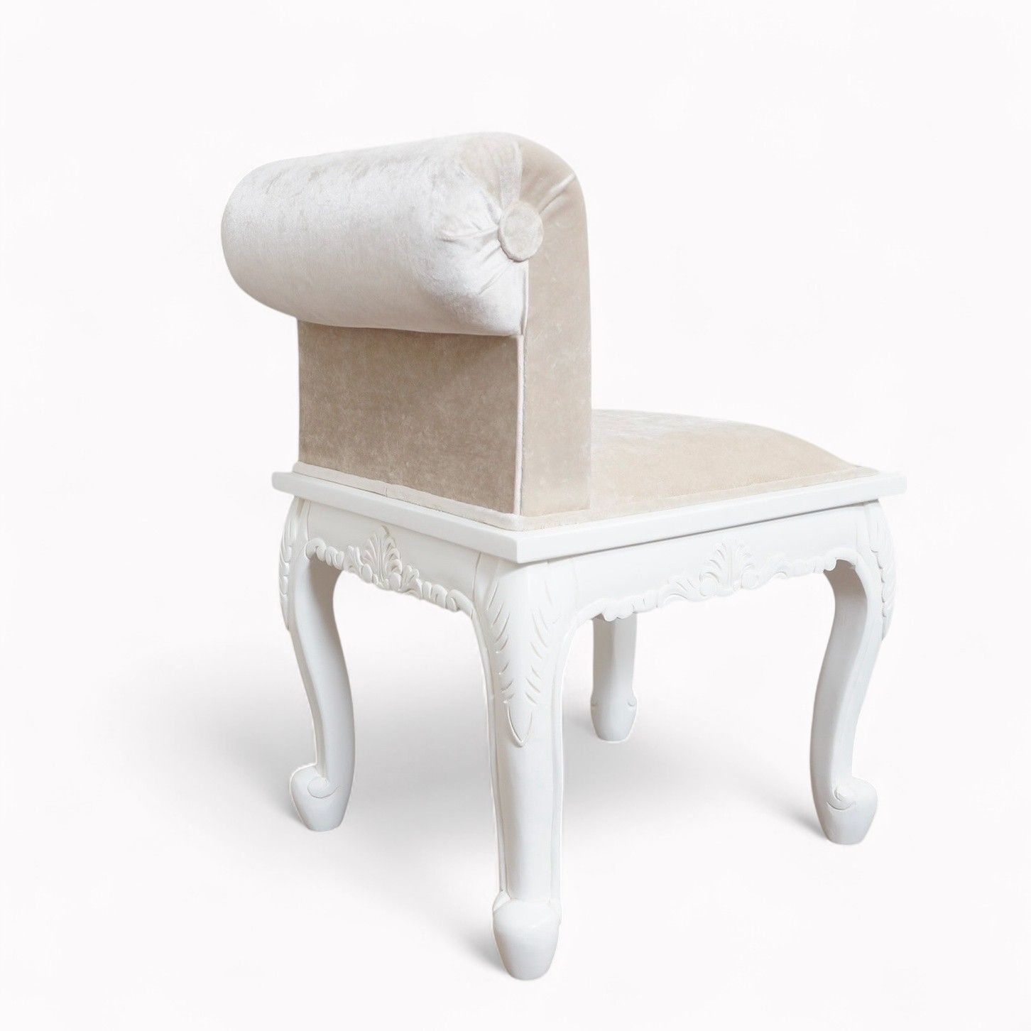 完成品 K 優雅な佇まい マホガニー使用 アンティークホワイト ダイニングチェア スツール ロココ調 懐古調スタイル クラシック エレガント 姫系 アンティーク風 姫系 マホガニー材 ヴィオレッタ MARWIL-DEMENAGEMENTS_CH