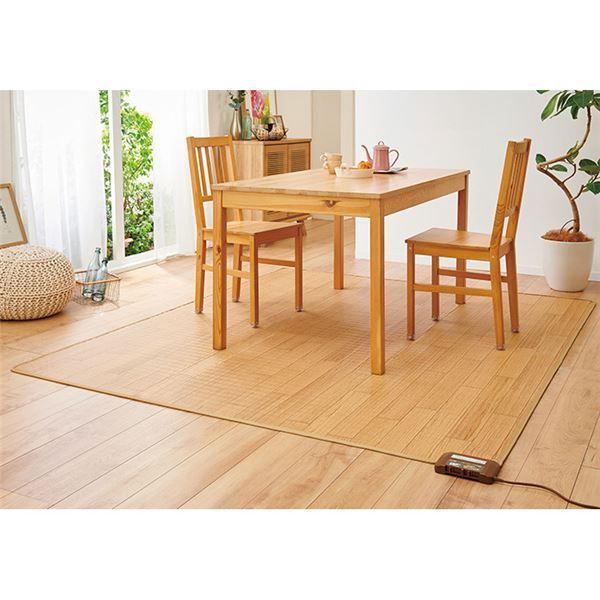 フローリング調 ホットカーペット マット 3畳サイズ 235×195cm ベージ