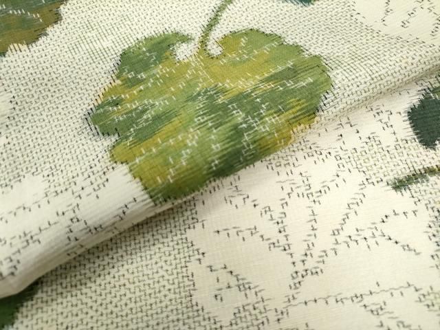 平和屋着物○上質な紬 枝葉文 正絹 逸品 CAAU2580yc