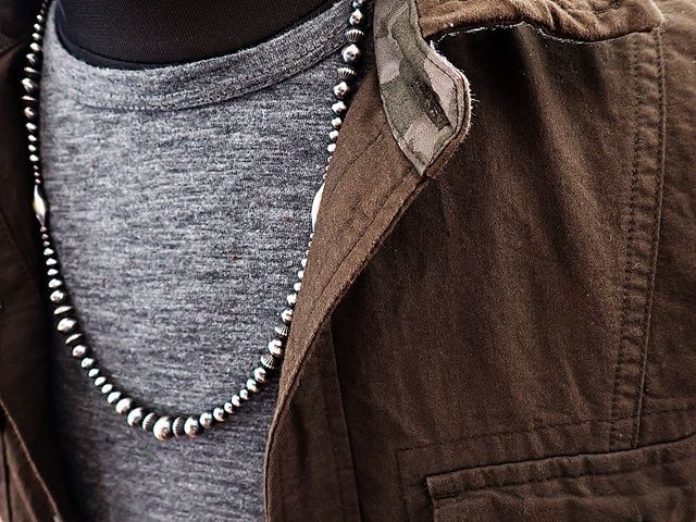 インディアンジュエリー　ナバポパールビーズネックレス 約62cm インディアンジュエリー ナバポパールビーズネックレス 約62cm