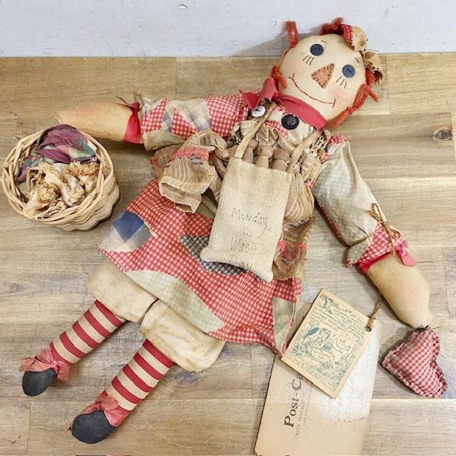 アメリカ ヴィンテージ タタードラビット ラガディアン Raggedy Ann 