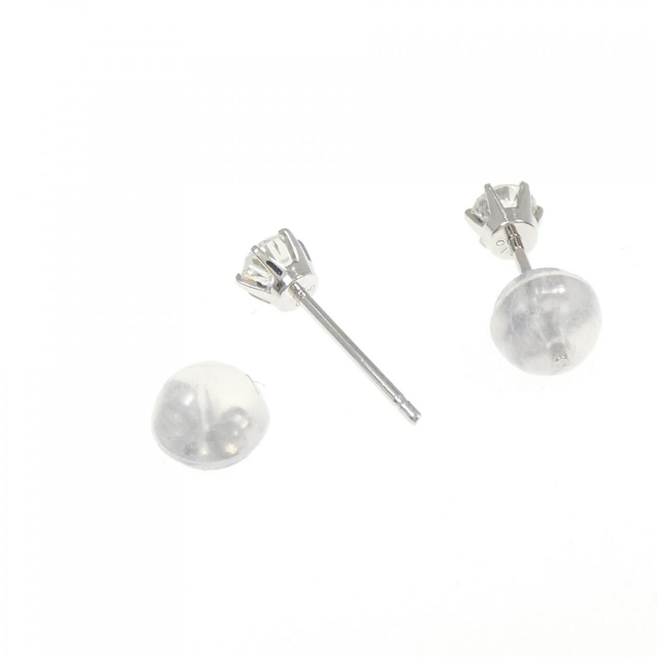 PT900 ソリティア ダイヤモンド ピアス 0.22CT 