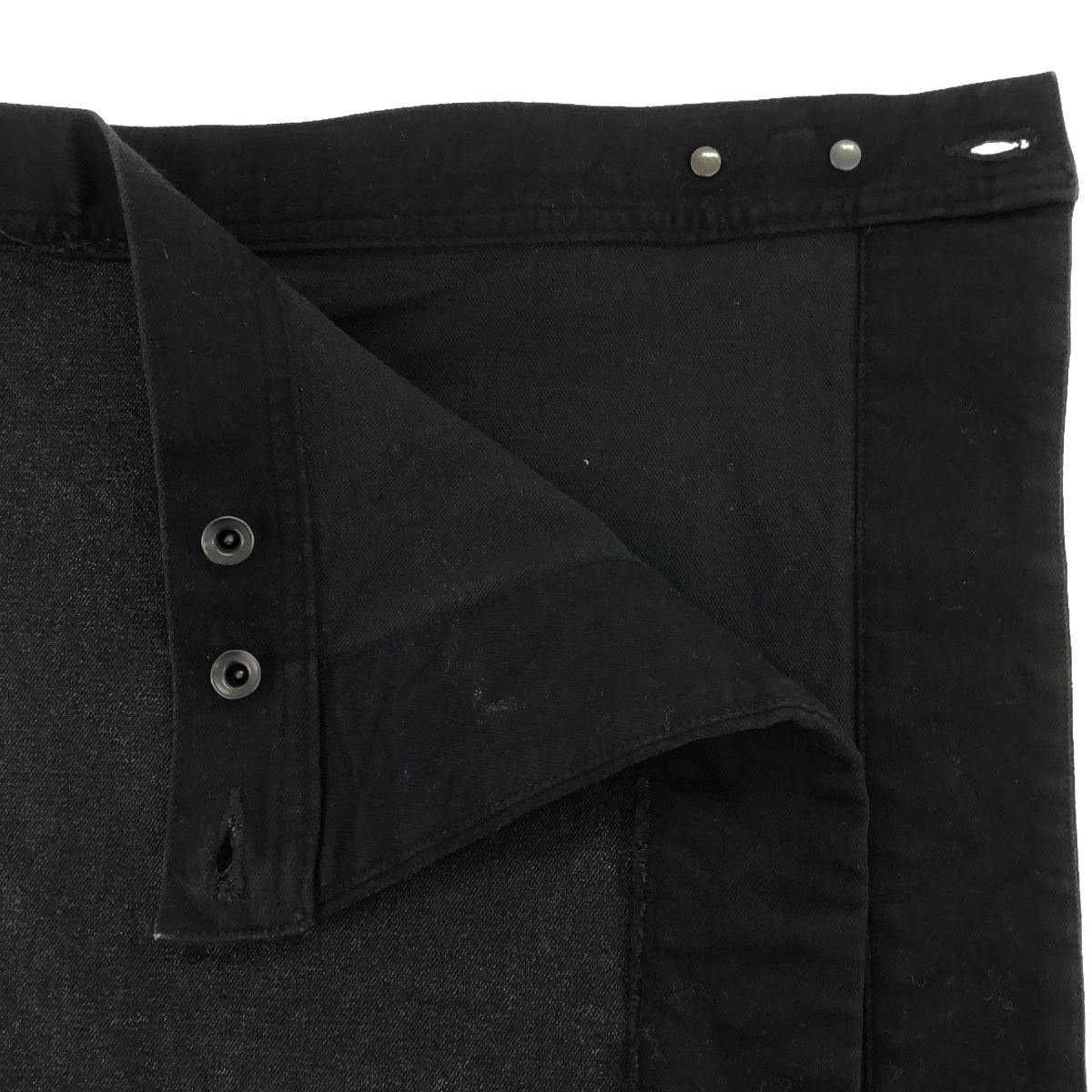 ユリウス JULIUS 23SS COATING DENIM CRUSH SKINNY PANTS 4 黒 819PAM6
