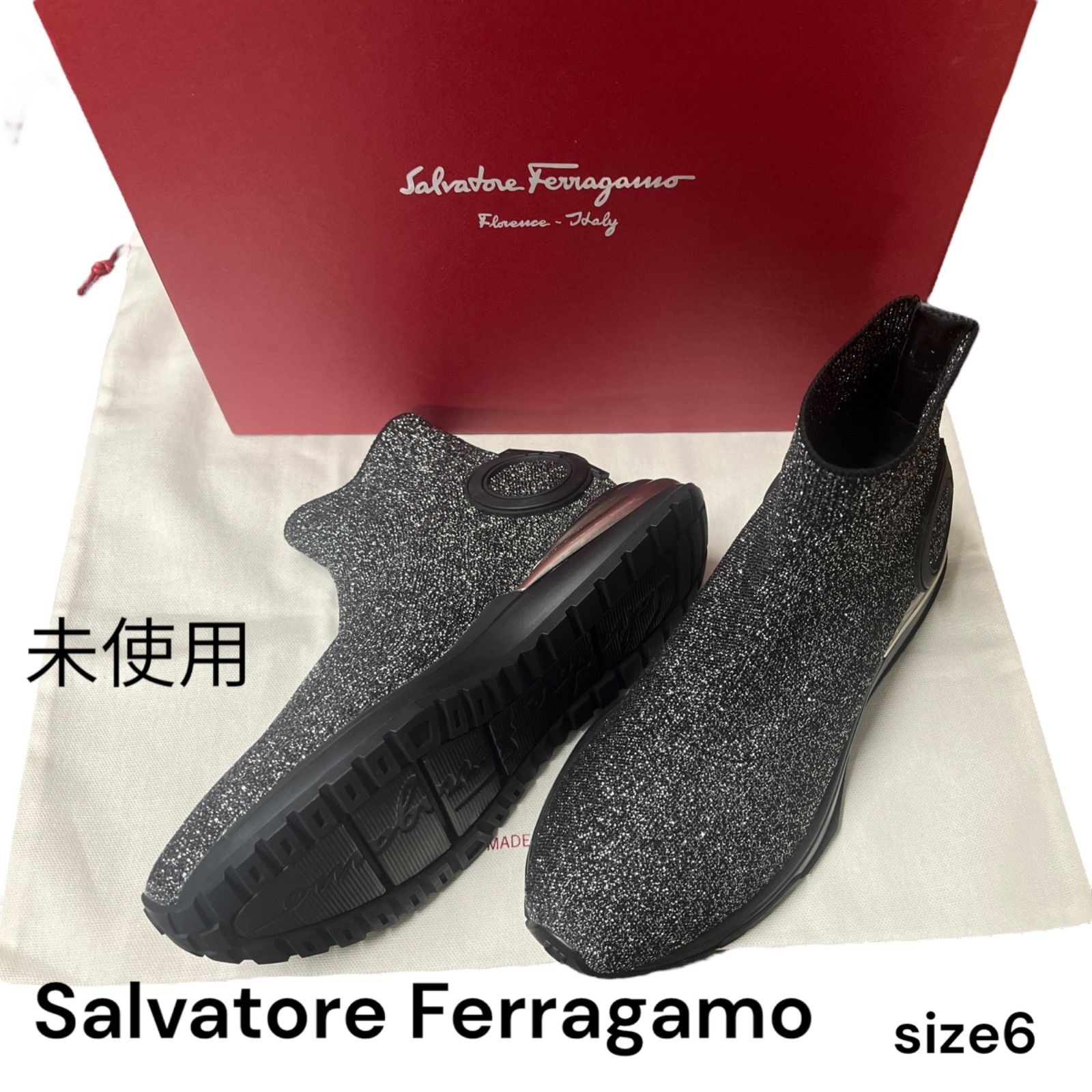 フェラガモ　ブーツ 未使用 Salvatore Ferragamo GARDENA サルヴァトーレフェラガモ