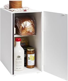 山崎実業 Yamazaki 完成品 ブレッドケース スリム ホワイト 約W22XD34.5XH41cm クッション含む タワー tower 省スペース カウンター上収納 パンケース 5680