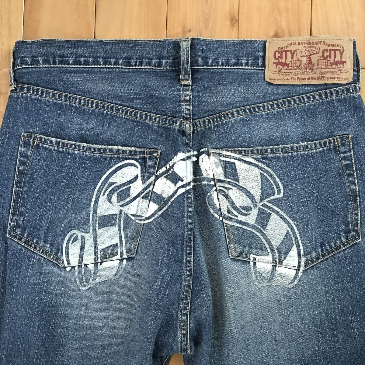 A BATHING APE ベビーマイロデニム Mサイズ Milo Face Denim Pants M