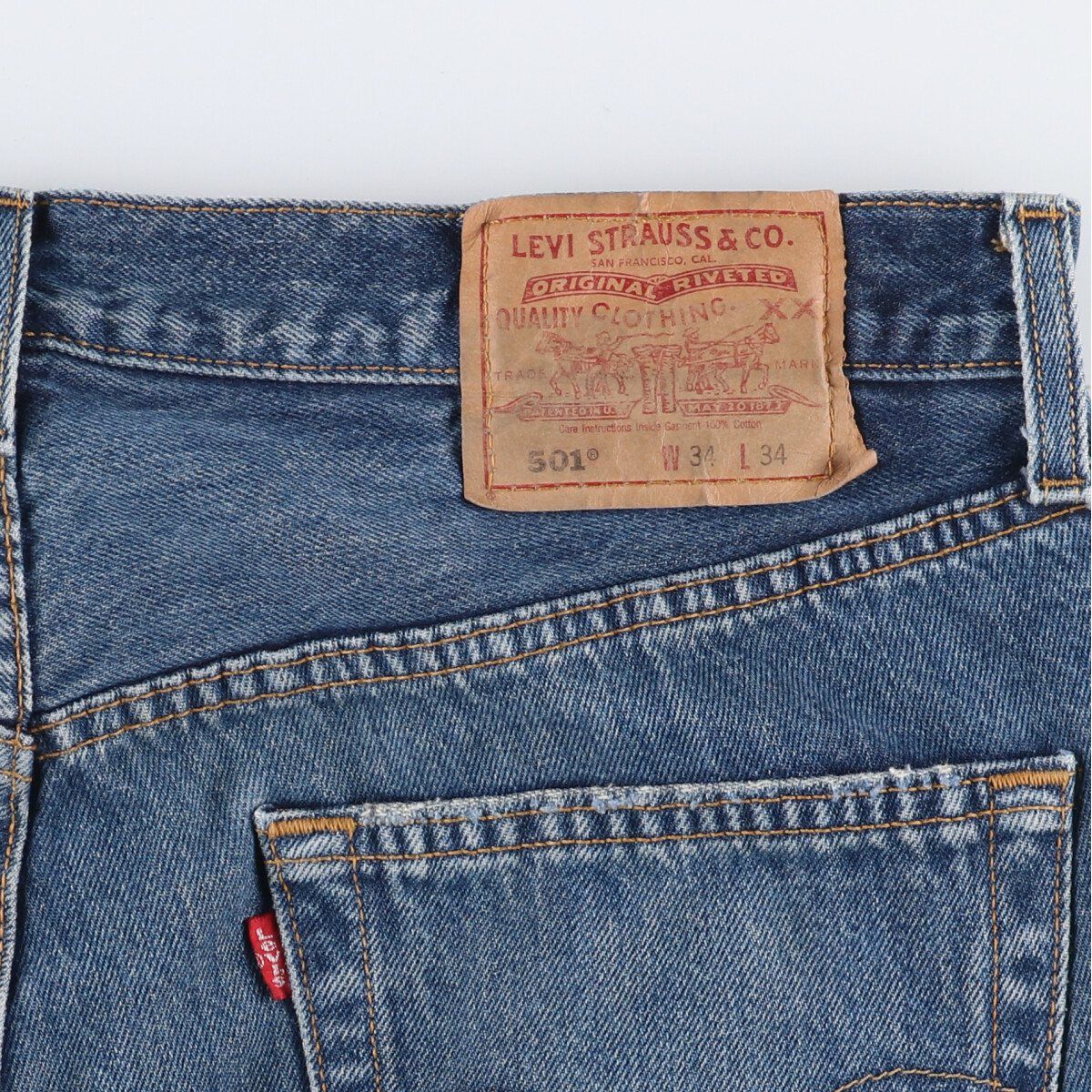 ストレートデニムパンツ メンズw34相当