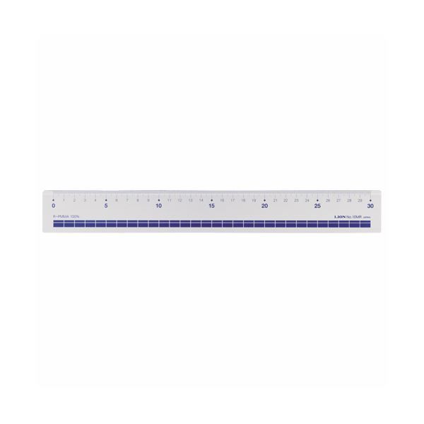 まとめ ライオン事務器 再生アクリル直線定規30cm No.10MR 1セット 10本 ×2セット