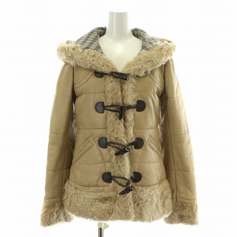 バーバリーブルーレーベル】ダッフルコート トグル シープスキン