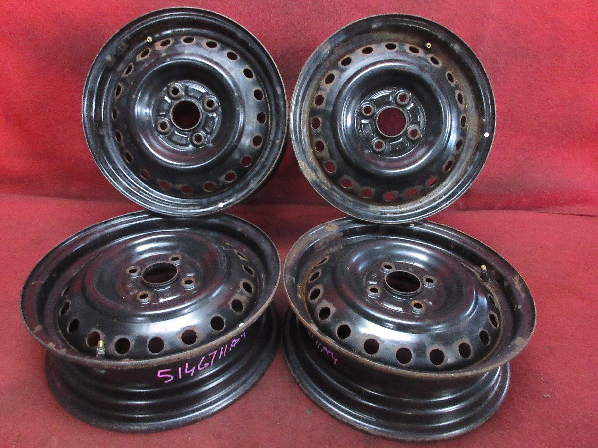 スチール ホイール 4本 ダイハツ 純正 14×4.5J 4穴 100 +45 ハブ54