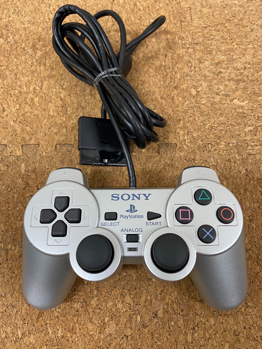 【動作確認済】PS2　コントローラー　サテンシルバー　　DUALSHOCK２　デュアルショック２　ソニー　SONY　プレイステーション２　　108