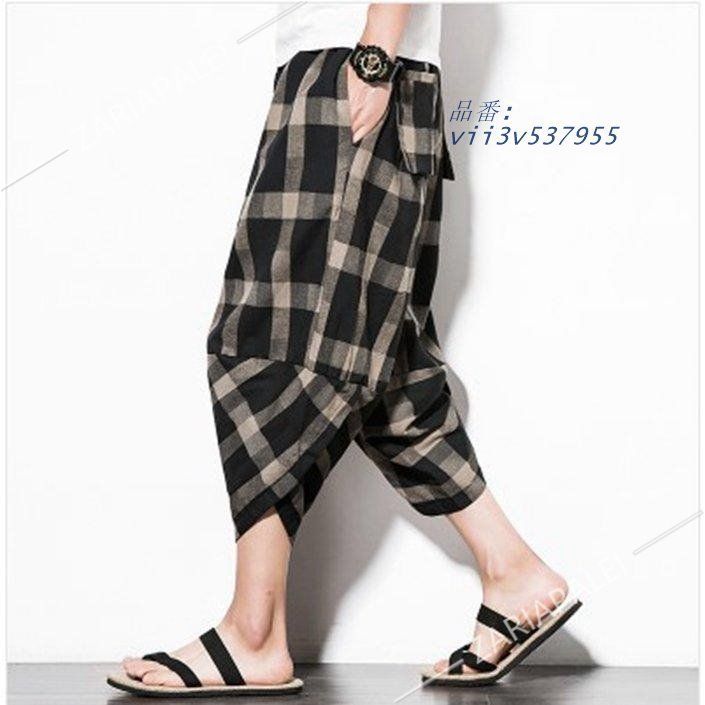 メンズ サルエルパンツ | 夏 リネン パンツ リネンパンツ 涼しいズボン ワイドパンツ 袴パンツ ハロンパンツ 綿麻パンツ [Joielmal] 涼しい 赤字覚悟!サルエルパンツ アラジンパンツ