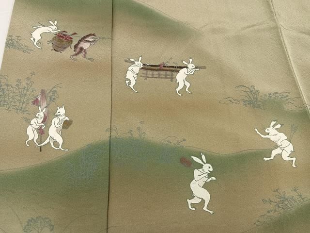 平和屋着物○豪華色留袖 鳥獣戯画 暈し染め 正絹 逸品 AABB8180ph