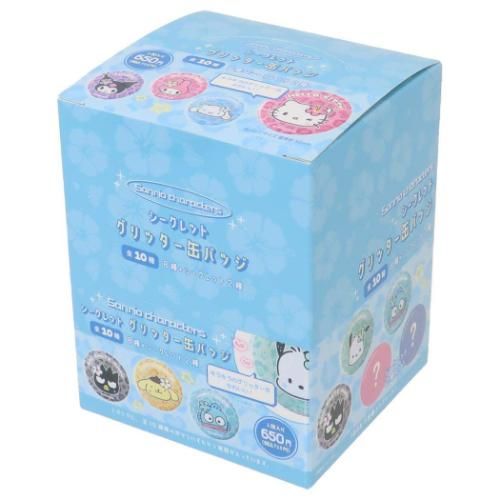 サンリオキャラクターズ 缶バッジ シークレットグリッターカンバッジ 全10種 10個入セット Y2K サンリオ ティーズファクトリー コレクション雑貨 まとめ買い キャラクター グッズ 