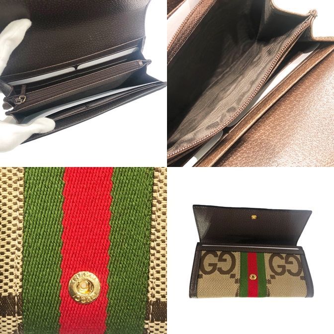 中古】 GUCCI グッチ 523153 オフィディア・ジャンボGG コンチネンタル ウォレット キャンバス エボニー GP金具 長財布 未使用品  23041515 HO|mercariメルカリ官方指定廠商|Bibian比比昂代買代購