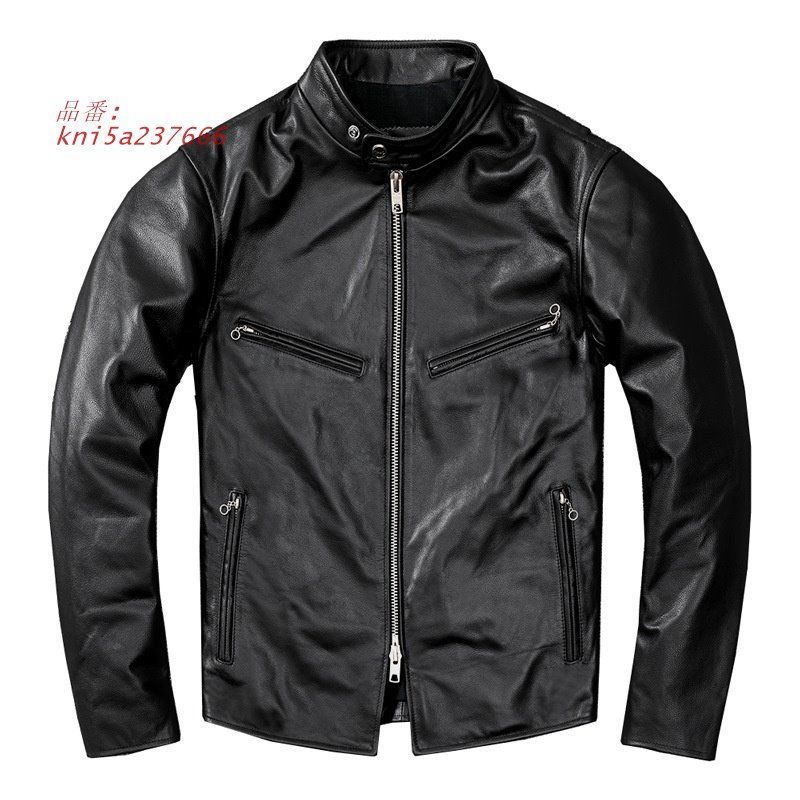 ジャケット ライダースジャケット レザージャケット メンズ 革ジャン 防寒 防風 冬服 バイクジャケット 秋冬 黒 牛革 kni5a237666