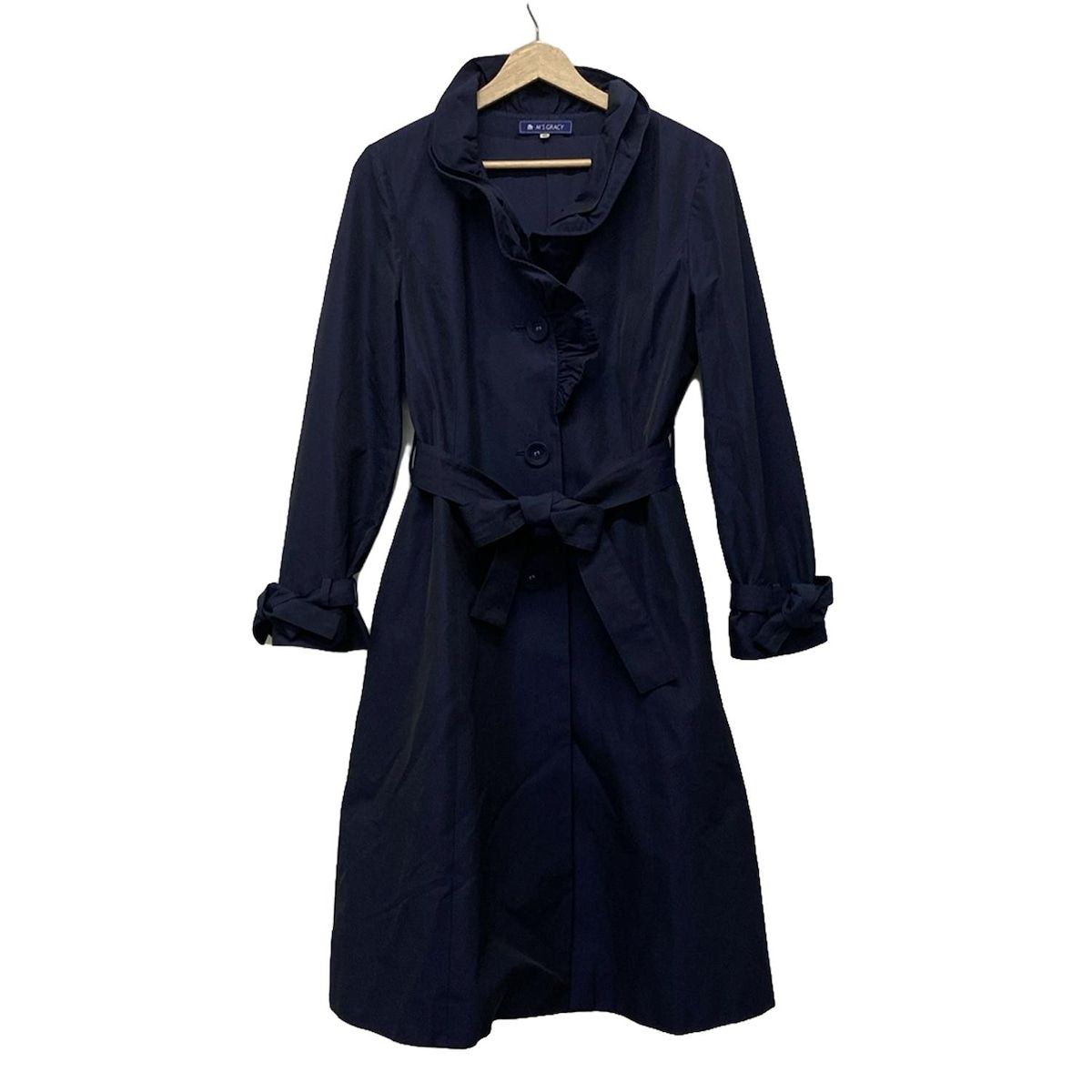 m's gracy エムズグレイシー トレンチコート ネイビー ガーリー 紺