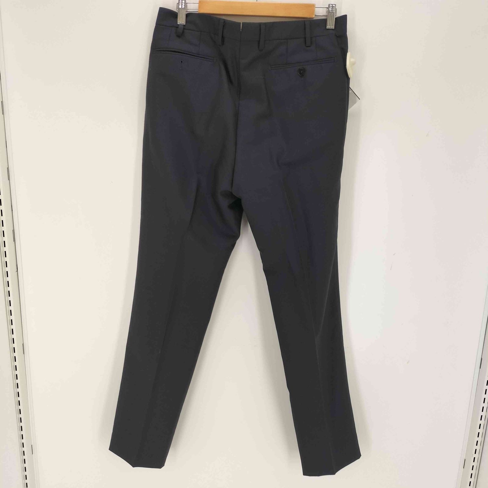 ポールスミス　ゼニア　スーツ　セットアップ　ストライプ　背抜き　紺　XL ポールスミス ゼニア スーツ セットアップ ストライプ 背抜き 紺