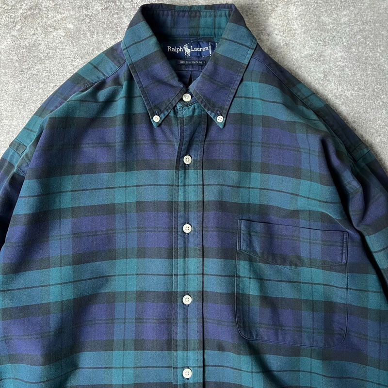 BIG SHIRT 90s RALPH LAUREN ブラックウォッチ チェック 長袖
