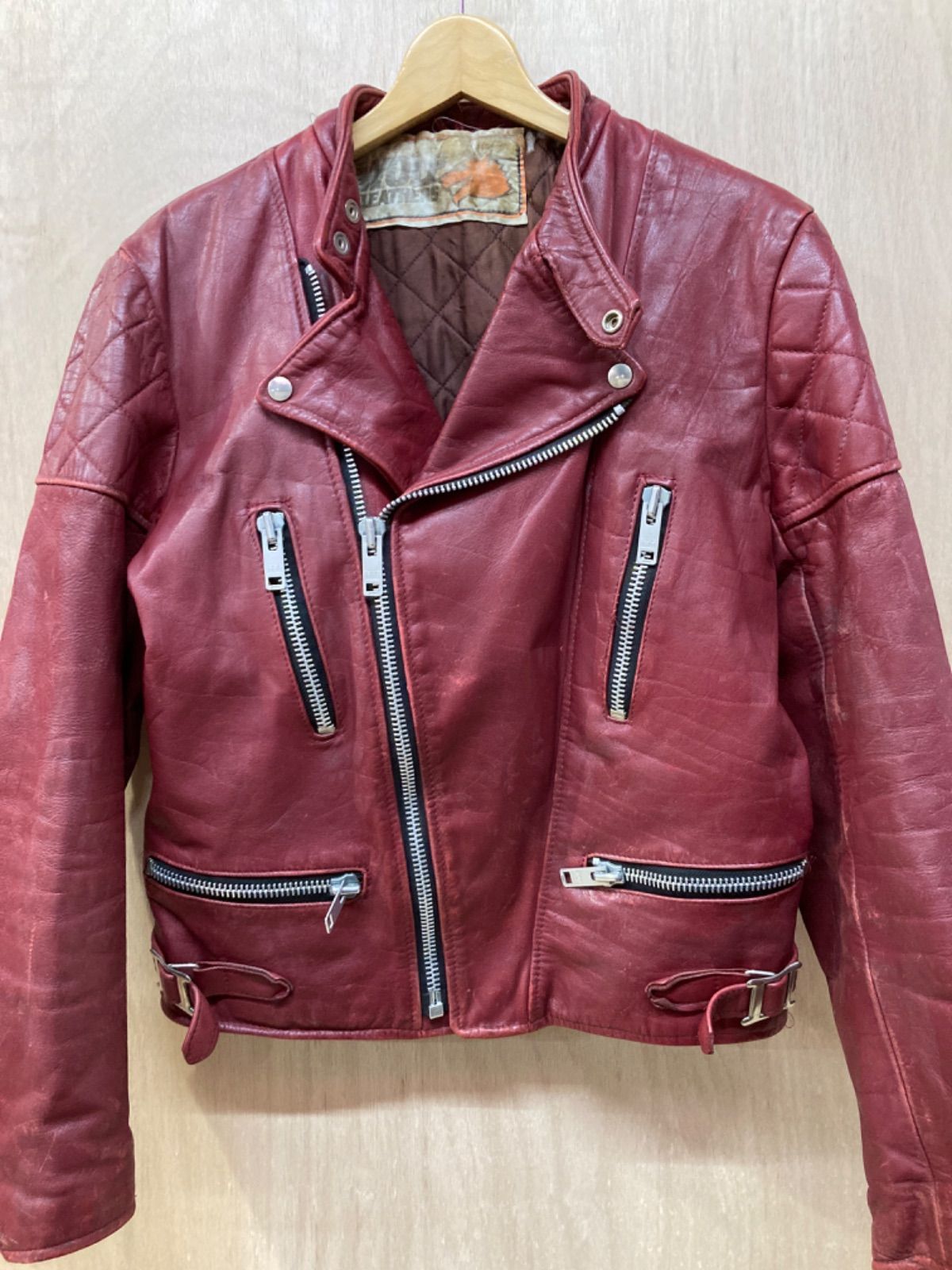 69 WOLF LEATHERS 70～80s ダブルライダースジャケット ウルフレザー