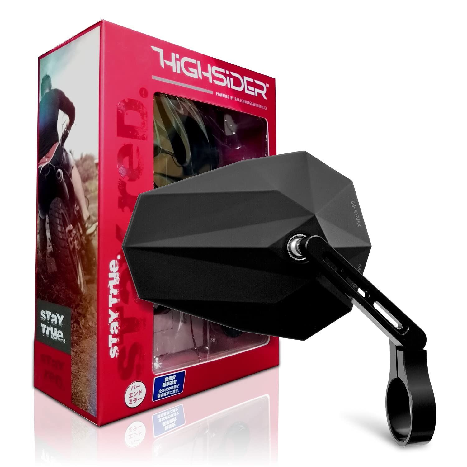 Style ステルスX5 マットブラック デイトナ Daytona HIGHSIDER ハイサイダー バイク用 バーエンドミラー 片側1本 角度調節機能付き 新保安基準適合 ECE規格クリア ステルスX5 マットブラック 15141