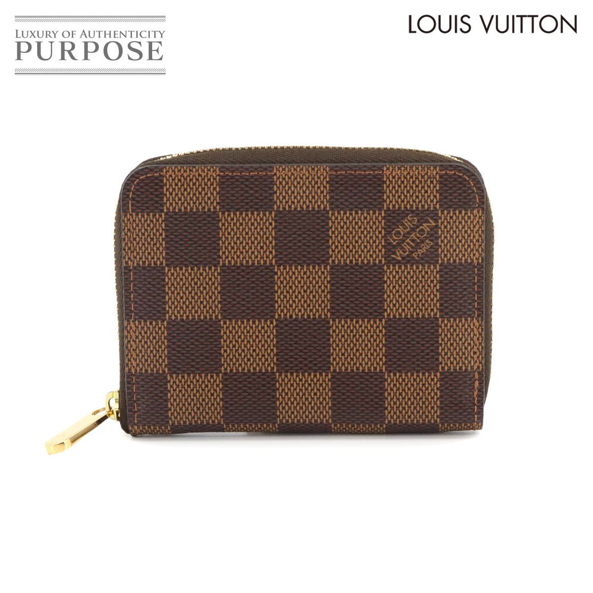 ルイ ヴィトン LOUIS VUITTON ダミエ ジッピー コインパース 小銭入れ コインケース エベヌ N63070 ゴールド 金具 90299611
