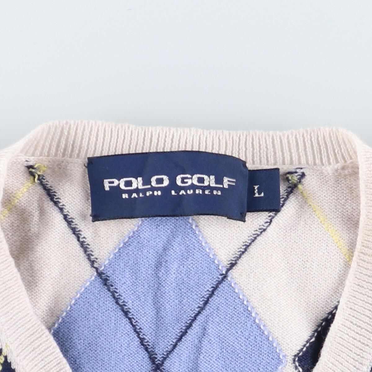 古着 ラルフローレン Ralph Lauren POLO GOLF ポロゴルフ アーガイル柄