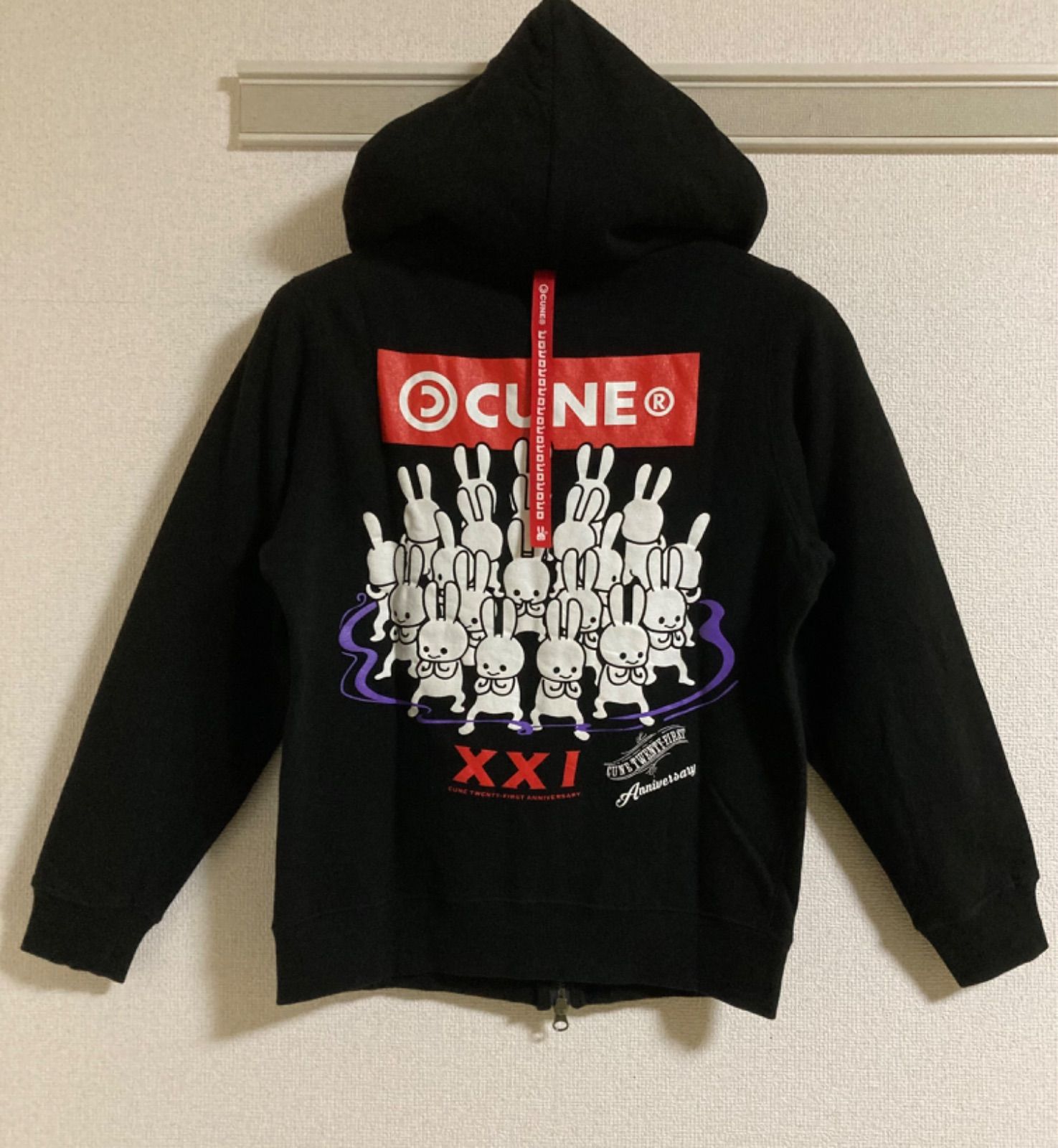 美品】CUNE キューン 21周年アニバーサリー パーカー / ブラック S 
