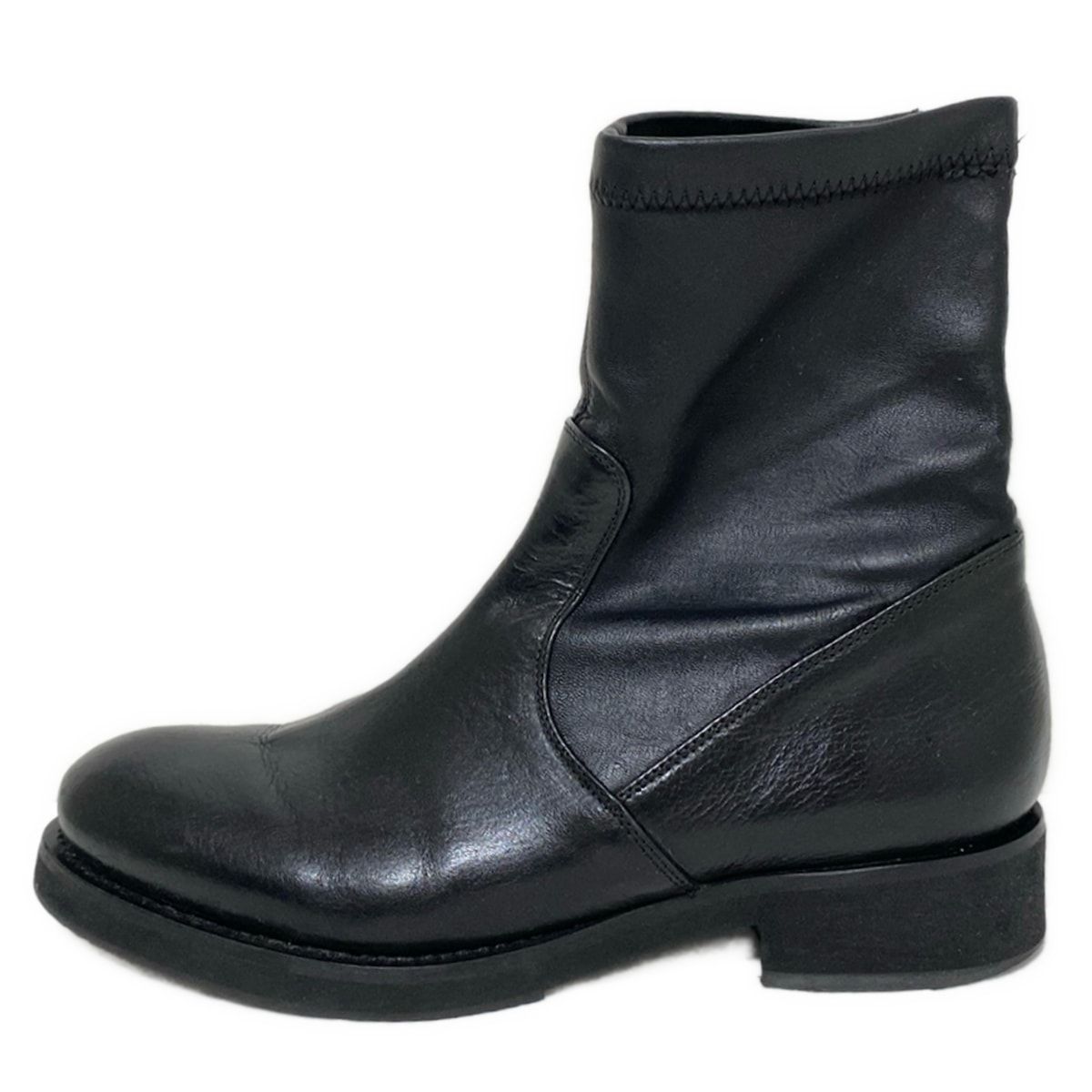 FABIO RUSCONI ファビオルスコーニ ショートブーツ 38 レディース - 黒 レザー