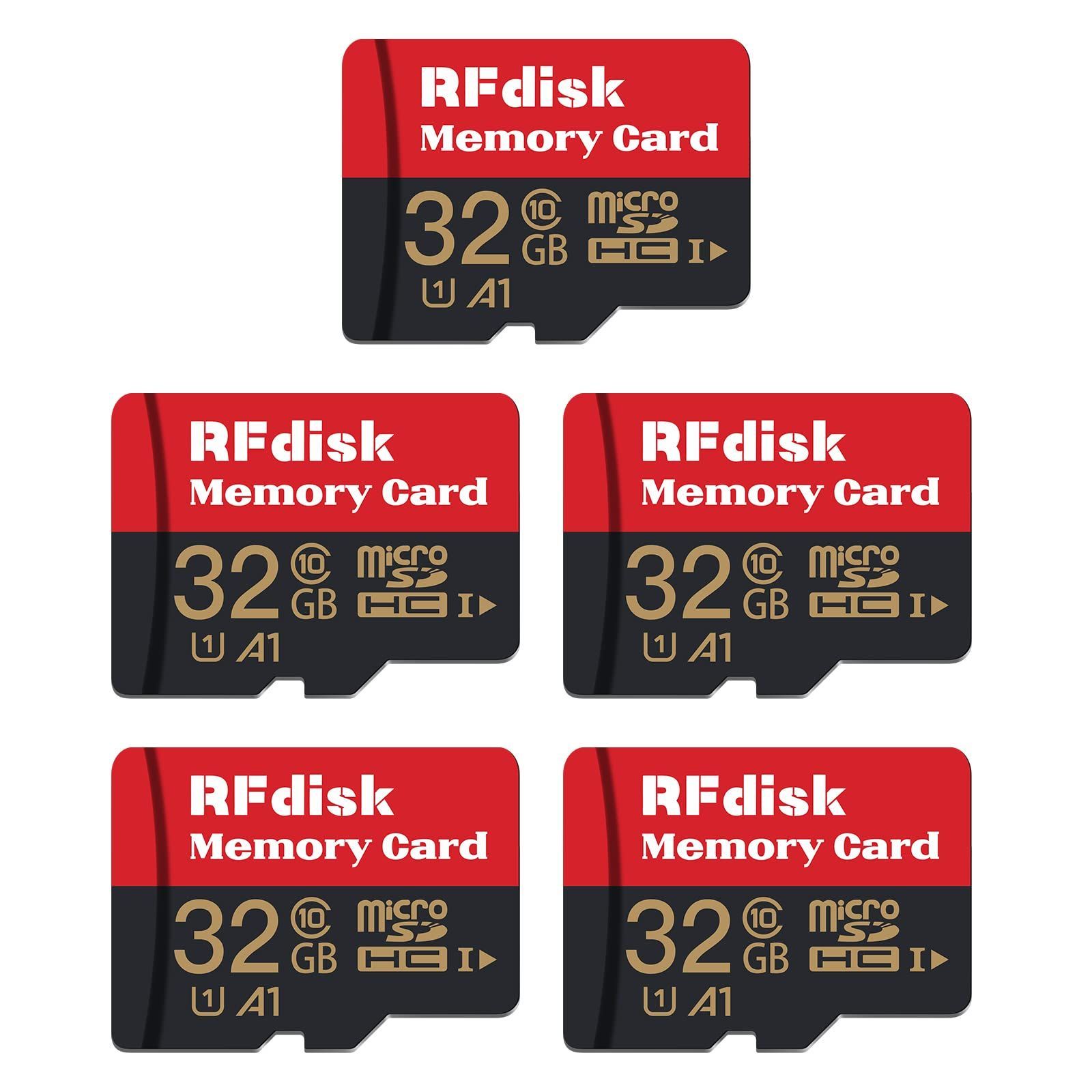 RFdisk マイクロSDカード32GB5枚セット SDアダプター付き メモリー