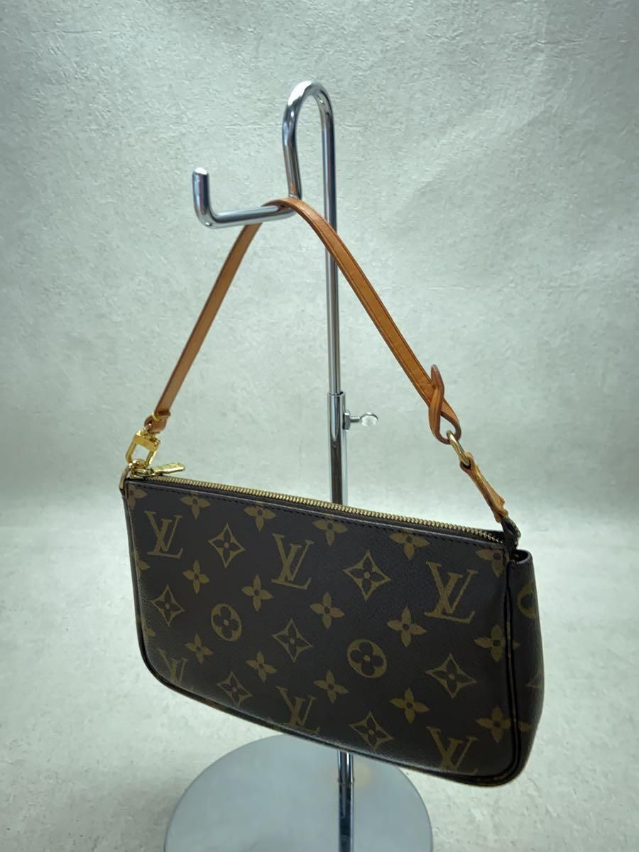 LOUIS VUITTON 2)ポシェット・アクセソワール_モノグラム・キャンバス_BRW PVC ブラウン 総柄 - メルカリ