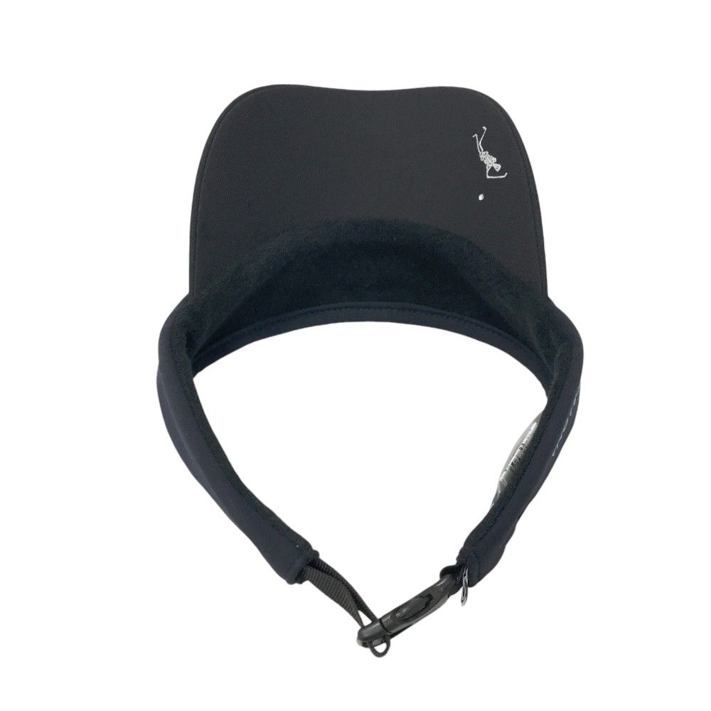 マークアンドロナ　サンバイザー　未使用 MARK&LONA マークアンドロナ サンバイザー 黒 つば淵シルバー ロゴ