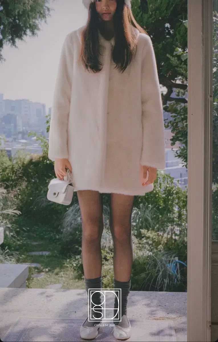 新作入荷!  ODS ECO FUR HALF COAT IVORY 多機能