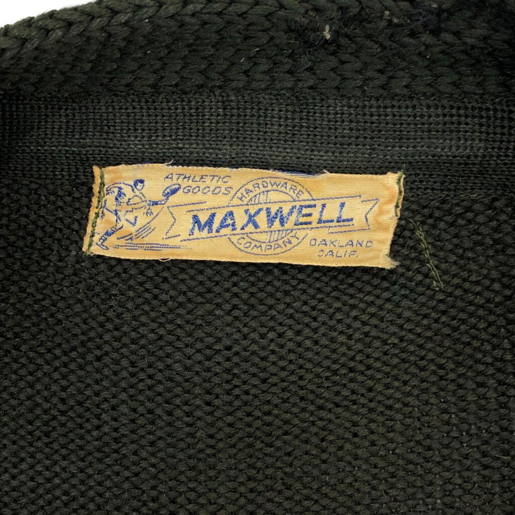 50年代 USA製 MAXWELL ウール ニット カーディガン ヴィンテージ