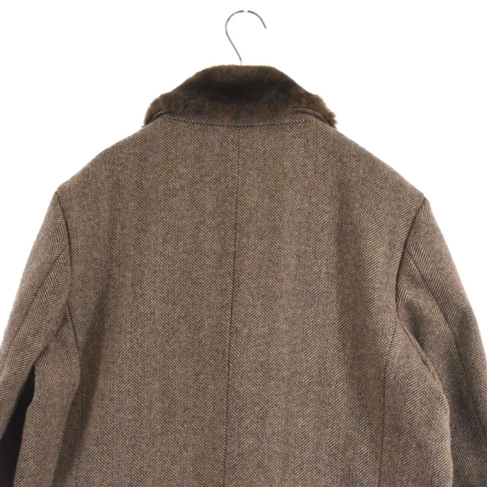 SUPREME (シュプリーム) 15AW Fur Collar Tweed Coat ファー