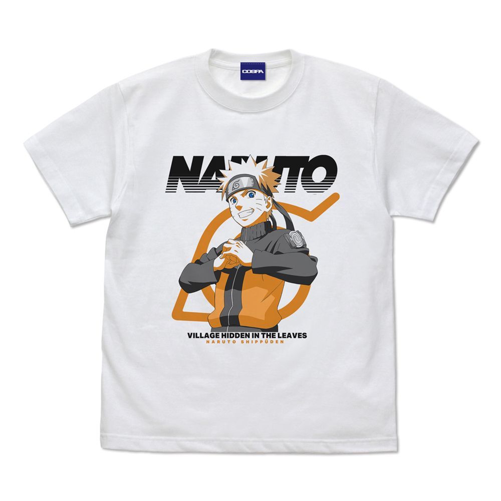 【新品・公式】NARUTO-ナルト- 疾風伝 Lサイズ うずまきナルト ビジュアル Tシャツ/WHITE- 公式グッズ colleize コレイズ