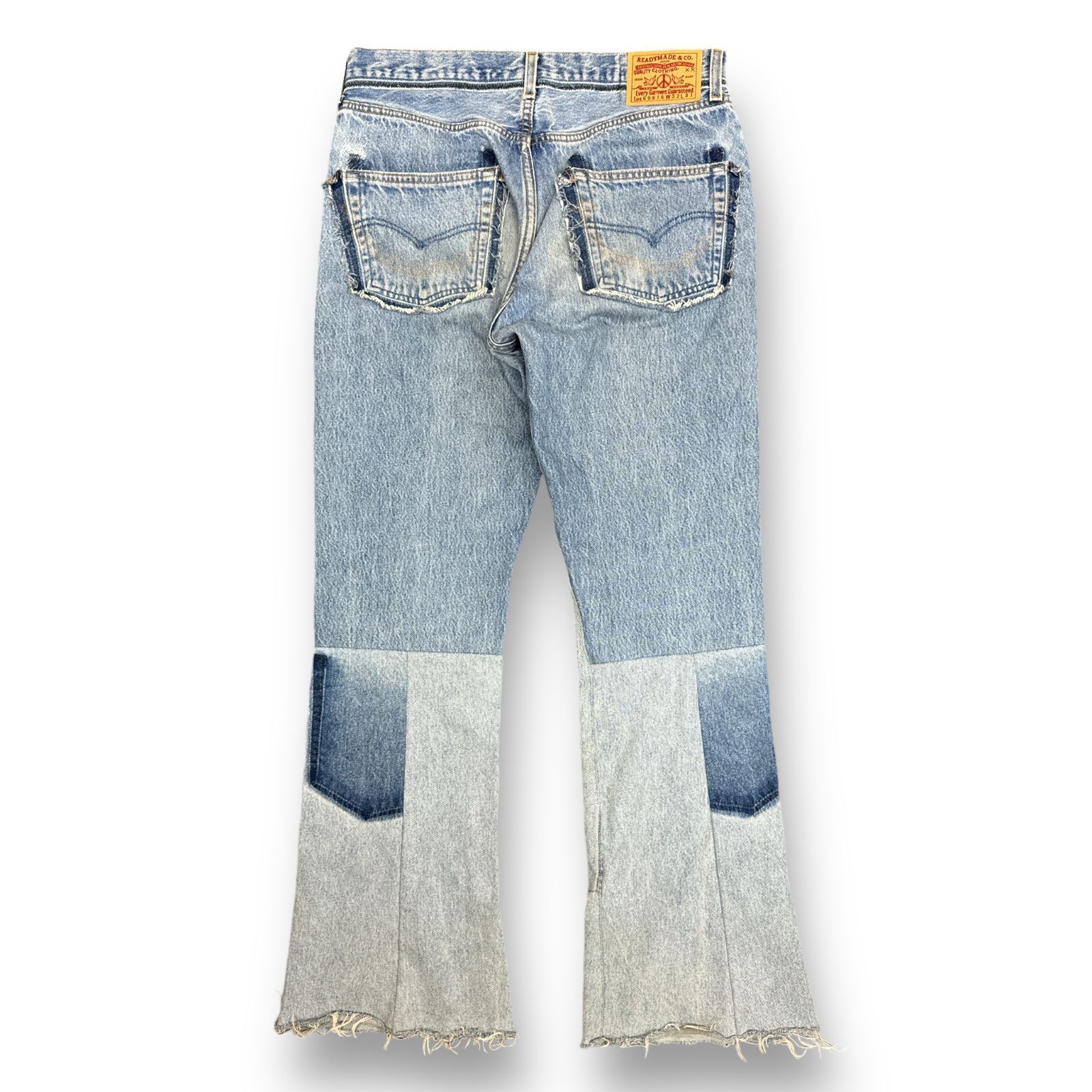 最旬トレンドパンツ readymade 再構築デニムフレア パンツ